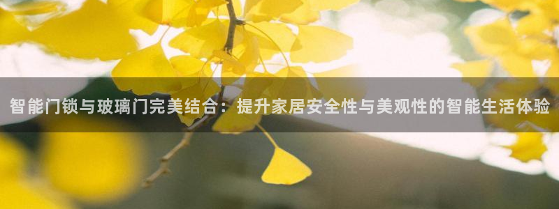 金年会手机登录：智能门锁与玻璃门完美结合：提升家居安全性与美