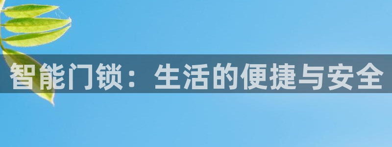 金年会app下载中国金年会：智能门锁：生活的便捷与安全