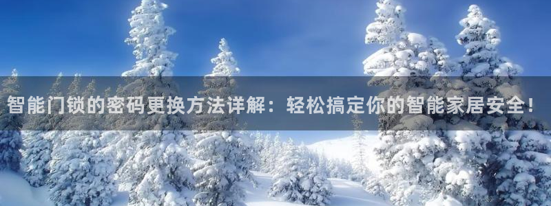 金年会游戏官网：智能门锁的密码更换方法详解：轻松搞定你的智能