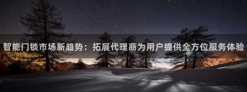 金年会体育官网：智能门锁市场新趋势：拓展代理商为用户提供全方