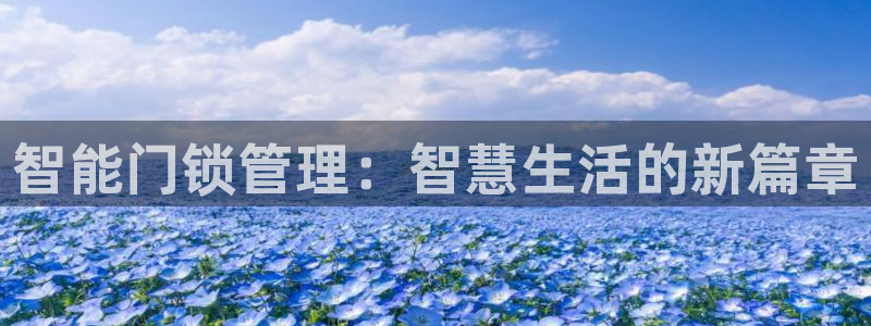 金年会退款：智能门锁管理：智慧生活的新篇章