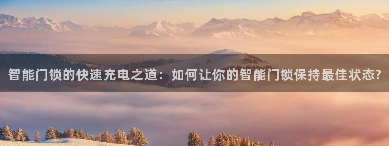 金年会软件在线下载：智能门锁的快速充电之道：如何让你的智能门