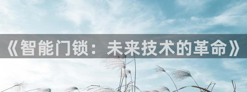 金年会不给提现：《智能门锁：未来技术的革命》